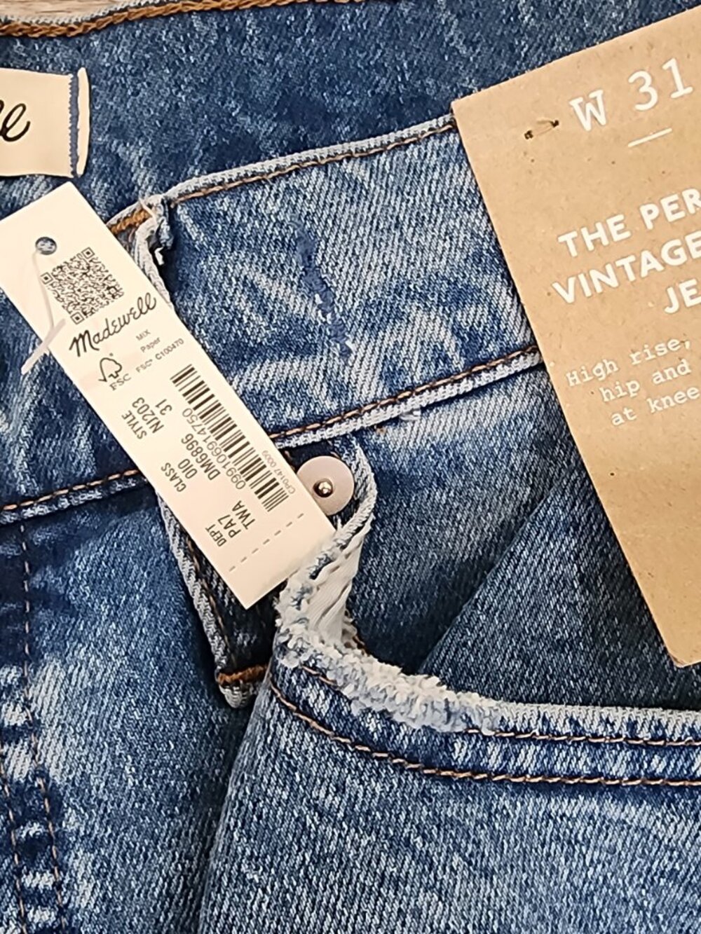 Madewell The Perfect Vintage Flare Denim Jean Women's W31 High Rise NWT - Picture 3 of 9